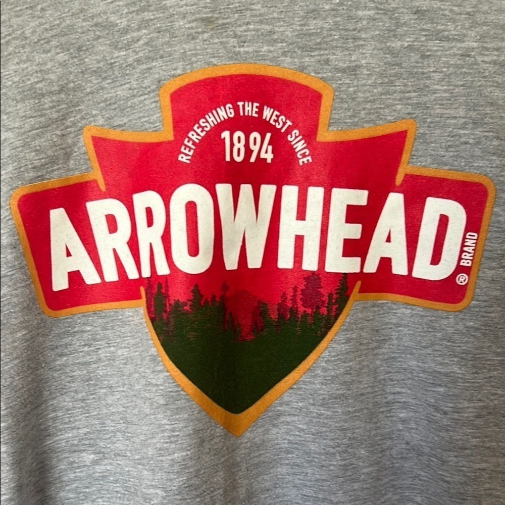 Arrowhead Water Gray T-Shirt - MEDIUM - UNISEX - BRAND NEW - Picture 2 of 4